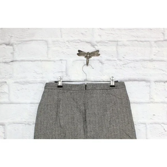 LL Bean Gray 100% Cotton Back Zip Classic Fit Skirt Size 6 - Picture 5 of 9